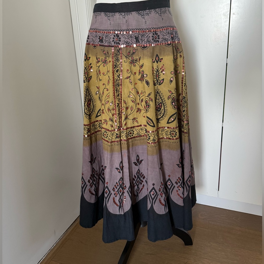 Copper sequin fiesta circle skirt